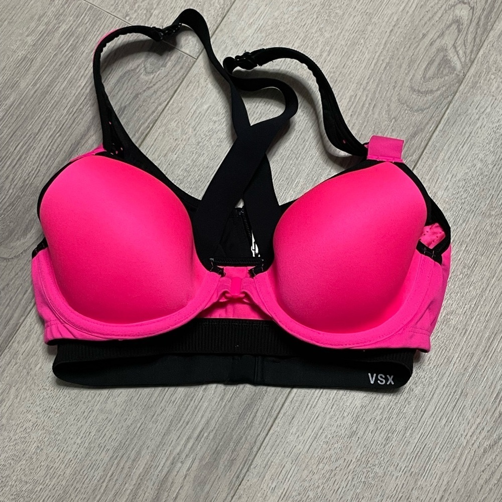 VSX‎ Women's Pink and Black Sports Bra